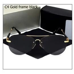 Men's Polarized Sunglasses UV400 retro designer brand sunglasses mercedes de 743 Pilot metal without edges gafas hombre ground 260W
