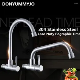 Kitchen Faucets 304 Stainless Steel Faucet Mixer Cold Bathroom Basin Sink Tap Single Hole Water Torneira Cozinha