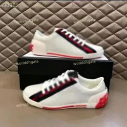 2023 Klassische Mode Luxusmarken Herren Sneaker Low Top gedrucktes Design Mesh Casual Schuhe Klassische Mode gedruckte kleine weiße Schuhe