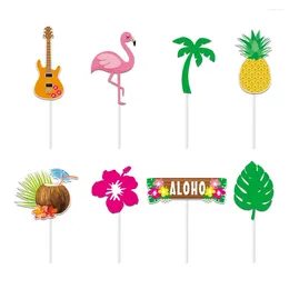 Imprezy Hawaiian Luau Flamingo Cupcake Toppers Balon Tropical Cocktail Kakieciki TOCKICKS TOPPER DO LETNE
