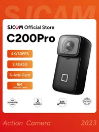 Spor Eylem Video Kameralar Sjcam C200 Pro 4K/30FPS Aksiyon Kamerası H.264/H.265 Sıkıştırma HDR Canlı Akış 6 Eksenli Gyro Dokunmatik Ekran WiFi Uzak Spor DV J240514