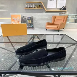 15A Gentleman Famous Suede Design Walk Dress Sneakers Shoes Män Slooth Leather Loafers Slip-On Moccasins Comfort Party Dress Casual Walking EU38-44
