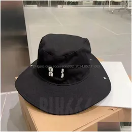Wide Brim Hats Bucket Hat Casual Uni Luxury Designer 2 Color Visor Versatile Summer Black And Red Sun Seaside Outdoor Travel Drop Deli Ot5Xo