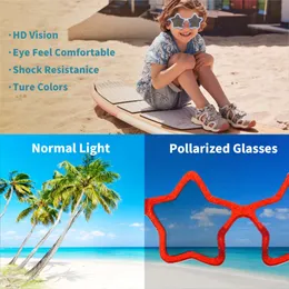 Kids Cute Shiny Star Shape Irregular Personality UV400 Boys Children Outdoor Sun Protection Sunglasses Girls Glasses