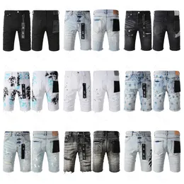 5A 2024 New Designer Mens Purple Jeans Shorts Cotton di alta qualità streetwear Streetwours di lusso Summer Splashink Letter Stampa hip hop streetwear hip hop