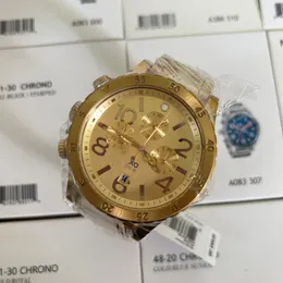 Klasyczna moda darmowa wysyłka Nowa kwarc Chrono Nixo 48-20 Chrono Chronograph Mens Watch Original Box