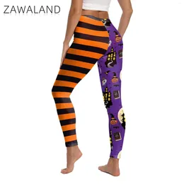 Frauen -Leggings Zawaland sexy Streifen Frauen trainieren Freizeithosen Terror Halloween 3D Printed Hosen Slim Cosplay