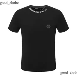 Pleinxple-Hemd Herren-T-Shirts Originales Design Sommerhemd Plin T-Shirt PP Baumwoll-Strass-Hemd Kurzschlärm Schwarz weiße Farbe Philipe Plein T-Shirts 109