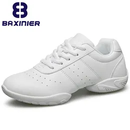 BAXINIER Girls Dance Shoes Youth Cheerleading Footwear Split Sole Jazz Athletic Training Tennis Sneakers Kids 240516