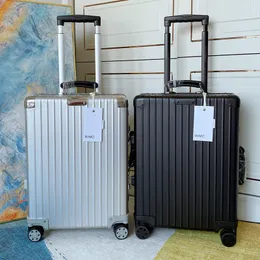 탑승 케이스 디자이너 여행 가방 롤링 가방 남성 여성 수화 알루미늄 합금 상자 트롤리 케이스 여행 가방 여행 가방 3 크기 선택 사항