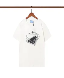22ss erkek Paris t Shirt Tasarımcı Üçgen SeaWorld Halat Pırlanta Letter Letter Letter Letter Giyim Kısa Kollu Erkek Gömlek Tag Loose Stil BLA2717763