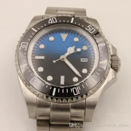 2019 Luxus-Top-Qualität 116660 44mm 116660 Automatische Herren Uhr D-Blue Dial Ceramic Lünette Edelstahlgurt 258c