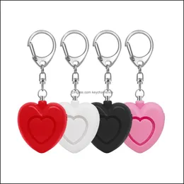 Keychains Fashion Accessoires Design Keychain Self Defense Heart Alarme Formalarm mit LED -Licht -Drop -Lieferung 2021 C5KWE 274K