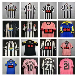 Maglie da calcio retrò Kit Del Piero Conte Pirlo Marchisio Inzaghi 92 95 96 97 98 99 02 03 04 05 94 95 Zidane Maillots Davids Boksic Shirt Pogba Juventus Shore Shieve XXL XXL