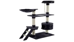 New 60quot Cat Tree Tower Condo Scratcher Furniture Kitten Pet House Hammock Gray8189871