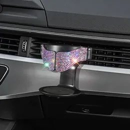 New Air Vent Outlet Drink Cup Holder Diamond Rhinestone Water Bottle Stand Beverage Ashtray Mount Bling Car Accessories