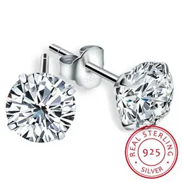 Stullo Lekani Crystal Fashion Authentic 925 Orecchini per borchie in argento sterling adatte a regali di gioielli squisiti per matrimoni da donna J240513