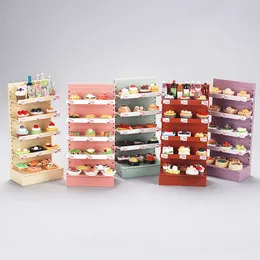 1: 6 Skala Miniature Dollhouse Food Supermarket Decor Mini Store Show Shelf Furniture For Blyth Doll Accessories Girls Toy
