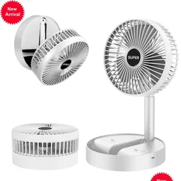 Altro giardino domestico Nuovo ventilatore da scrivania portatile tranquillità a 3 velocità vento da 2000 mAh batteria alimentata da desktop USB tavolo pieghevole per camera da letto Dro DRO DRO