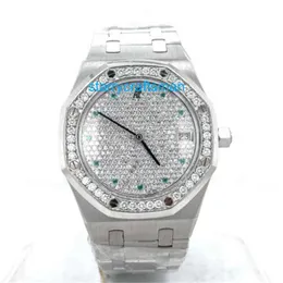 Luksusowe zegarki Audemar Pigue Royal Oak Platinum 36 mm Diamond Tial/Bezel 14813pt ZZ.0789pt.01 APS Factory ST5Q
