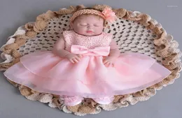 Princesse Dress Baby Girl Dopklänningar Girls 1 år födelsedagskläder Småbarn Blomma dop Bollklänning Sommarkläder2464387