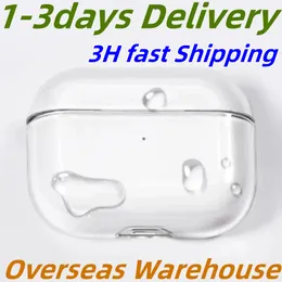 USA Stock för Apple AirPods Pro 2 2nd Generation Airpod 3 PRO PRO Hörlurtillbehör Solid Silicone Protective Earphone Case Wireless Charging Stuffsäker fodral