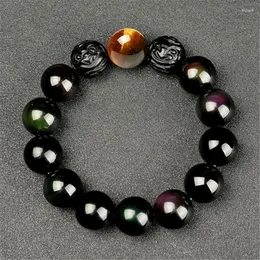 Strand Natural Obsidian Pixiu Браслет цвет глаз yel jinyao stone tiger bead men women crystal jewelry китайцы