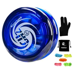 Yo Responsivo Yoyo D1 GHZ Profissional Magic Looping Yoyos for Kids Beginner com Stringsglovesyoyo Bags 240509