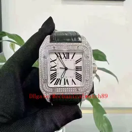 Gorąco sprzedający męski zegarek, błyszczące męskie zegarek, Cal 049 Automatyczne mechaniczne szafirowe tarcze 41 mm, wysokiej jakości skórzany pasek