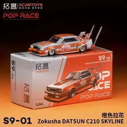 Xcartoys X Pop Race 1 64 Zokusha DATSUN C210 Skyline Diecast Model Car 240516
