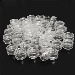 Storage Bottles 50pcs 5g Sample Clear Cream Jar Mini Cosmetic Containers Transparent Pot For Nail Arts Small Can Tin