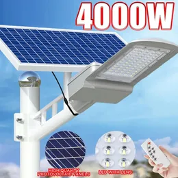 4000W Highpower Solar Light Outdoor 20000mah Street 5054 Лампа Beads Garden Wall Waterprong 240510