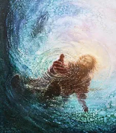 YK Hand of God Save Me Art Print of Jesus Christ Christ Christ Home Decor HD Print Oil Paintings on Canvas Wall Art Pictures 2001098198960