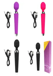 NXY Vibrators Vibrador con recarga USB para mujer masajeador varita mgica potente estimulador del cltoris y punto G Juguetes sexua5988355