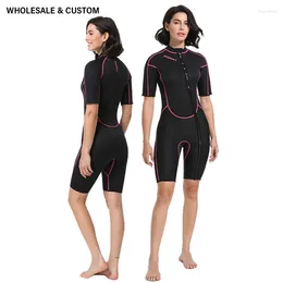 Kobiety stroje kąpielowe Summer 3 mm krótkie rękawa ciepłe krem ​​do przeciwsłonecznej snorkeling Surf Suit hurtowa cena hurtowa