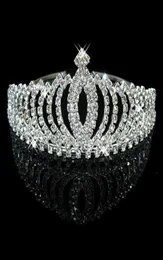Clip per capelli barrette getnoivas scintillanti corona di rinestone da donna argento colorato tiara di lusso a mano sposa della sposa gioiello matrimonio 8294290