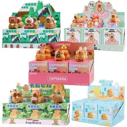 Blind Box Capibala Series Trend Game Box Blind Box Little Bean Emotion King Capibala Dolls de desenhos animados e infantis para crianças de brinquedo WX WX