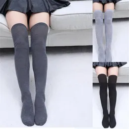 Women Socks Womens One Pashion Fashion High Over Knee Girls Solid Color Metockings for shcool