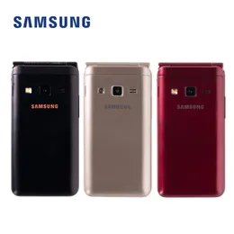 الهواتف المحمولة الأصلية التي تم تجديدها Samsung SM-G1650 3G WCDMA 1GB RAM 8GB ROM DUAL SIM FLIP PHONE
