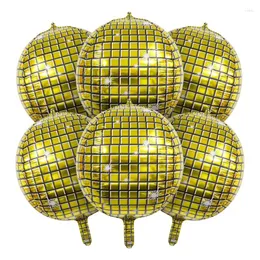 Party -Dekoration 6PCS Gold Disco Ballballons 22 Zoll 4D Folie für 70er Jahre 80er 90er Geburtstag Junggeselle