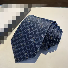 2024 Роскошный дизайнер 100% галстук шелковой галстук с печать