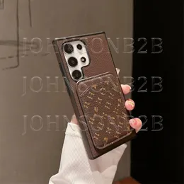 Magsafe Samsung Phone Cases Designer Leder LU -Karte Hi Quality -Geldbörse S22 S23 S24 S25 S26 Ultra Plus S22ultra S23ultra S24ultra S25ultra S26ultra Case mit Logo -Box