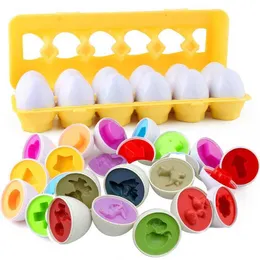 Altri giocattoli Istruzione sensoriale Intelligent Baby Development Game Shape Matching PULZZA Egg Montessori Childrens Toy 2 3 4 anni