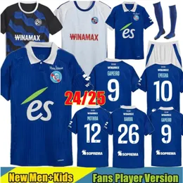 24 25 RC Strasbourg Alsace soccer jerseys BELLEGARDE Gameiro AJORQUE maillot de foot 3rd 2024 2025 MOTHIBA EMEGHA SAHI DION Diallo DJIKU DELAINE BAKWA football shirt