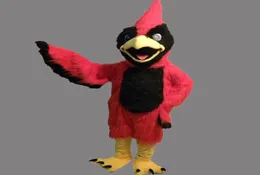 2018 Mascot di uccelli rosso per adulti di alta qualità Mascot Peludi uccelli in costume da fantasia Custom Mascotte Tema Vestite Fancy Carniva Costume6814859