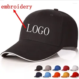 Caps de bola WZCX Moda 2024 LOGO Custom Diy Bordado Capace de beisebol Cap de cor sólida Casual unissex Ajustável Hip Hop Adult