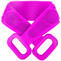 Scrubber for Shower for Women,Exfoliating Body Brush with Handle, Easy To Clean Rubber Body Scrubber