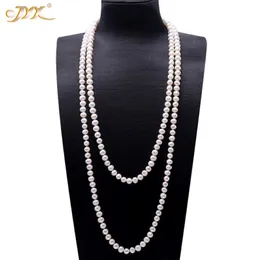Jyx Pearl Sweater Ожерелья Длинное круглый натуральный белый 8-9 мм натуральное пресноводное жемчужно