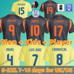 24 25 Colombia James Luis Diaz Maglie da calcio 2024 Copa Columbia Shirt calcistica a casa set camisetas lerma arias C. chucho cuadrado kit per bambini