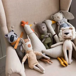 Inne zabawki w stylu nordyckim słodka wypchana zabawka zwierzęta mała jeleń bambi bystra pluszowa dzieci noworodka śpiąca dekoracja mieszkalna
